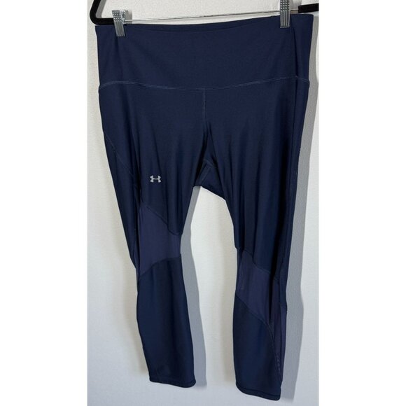 Under Armour Project Rock Compression Leggings Womens XL High Rise Mesh Panels - Picture 1 of 7